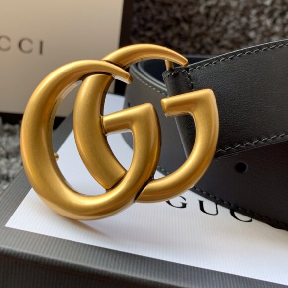 Gucci 4*110cm Leather Belt with Double G Buckle Unisex - Picture 5 of 6